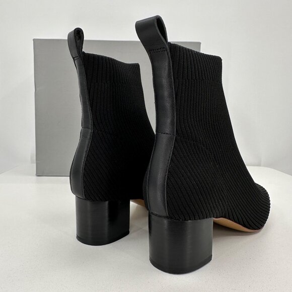 Everlane The Glove Boot in Black size 10 Women's Stretch Rib Knit Ankle Bootie - Picture 7 of 9